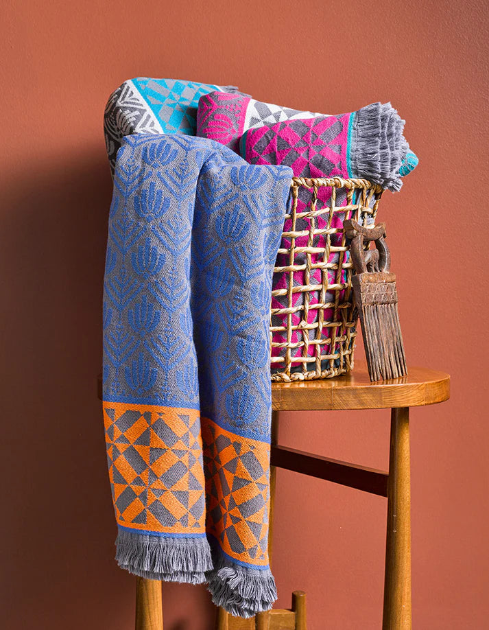 Blue 'Chichen Itza' Summer Throw
