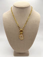 Nude Initial Necklace