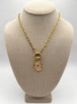Nude Initial Necklace
