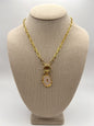 Nude Initial Necklace