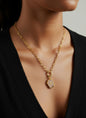 Nude Initial Necklace