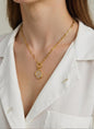Nude Initial Necklace