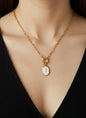 White Initial Necklace