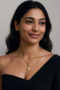 Nude Initial Necklace