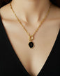 Black Initial Necklace