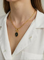 Black Initial Necklace