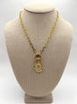 Nude Initial Necklace