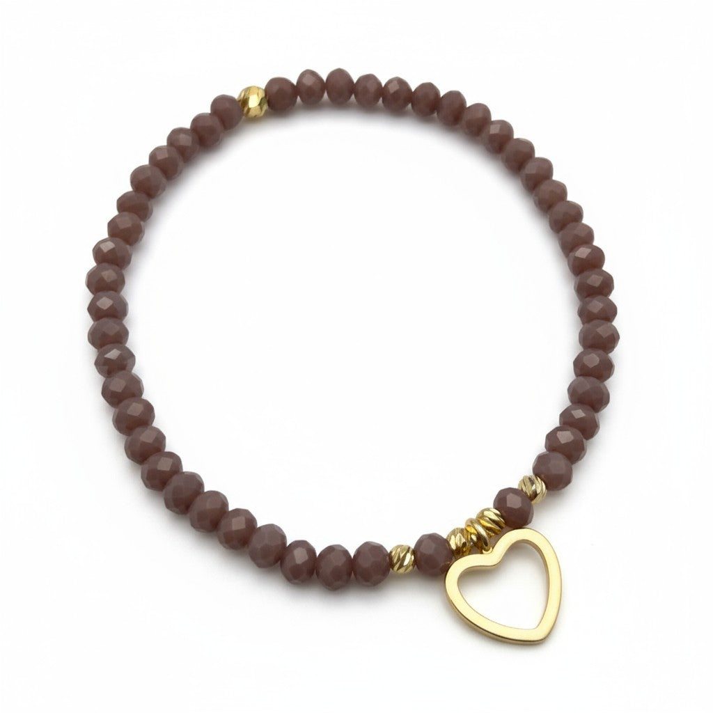 Lavender Heart Bracelet