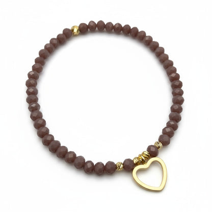 Lavender Heart Bracelet