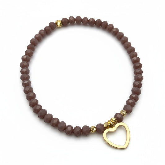 Lavender Heart Bracelet