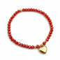 Coral Heart Bracelet