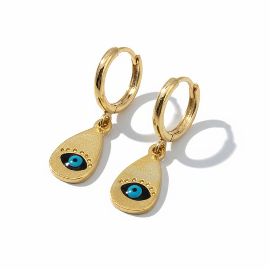 Teardrop Blue Eye Earrings