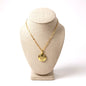Gold-plated Taurus zodiac necklace with cubic zirconia stones