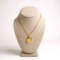 Gold-plated Cancer zodiac necklace with cubic zirconia stones