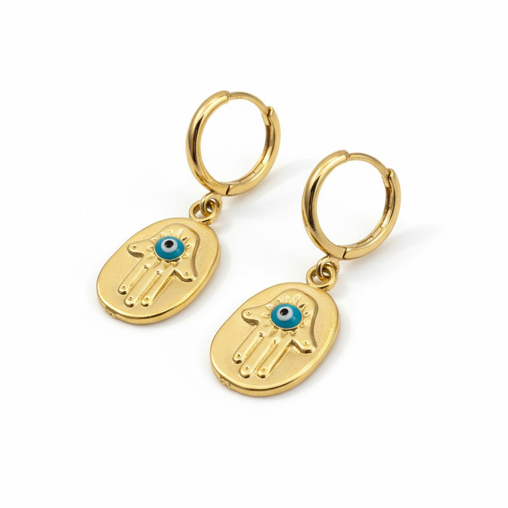Aegean Hamsa Earrings