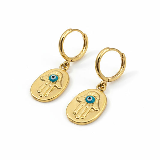 Aegean Hamsa Earrings